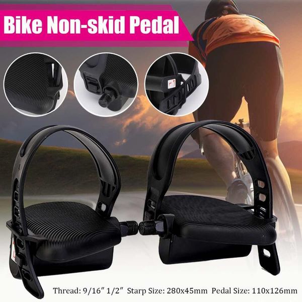 1 pair universal black bike-trainer home trainer pedals with strap pedals for home trainer maintenance pedal
1 pair universal black bike-trainer home trainer pedals with strap pedals for home trainer maintenance pedal