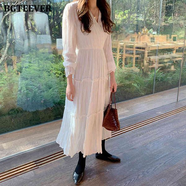 dresses elegant white for women v-neck full sleeve elastic waist female midi dress summer ruched a-line vestidos femme nvt0, Black;gray
dresses elegant white for women v-neck full sleeve elastic waist female midi dress summer ruched a-line vestidos femme nvt0, Black;gray