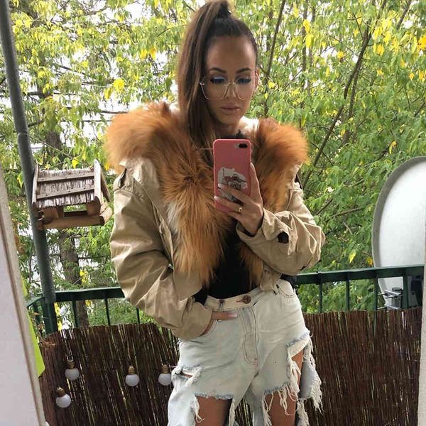 women's trench coats 2021 winter fashions young fur coat short parka with real natural hood collar m530, Tan;black
women's trench coats 2021 winter fashions young fur coat short parka with real natural hood collar m530, Tan;black