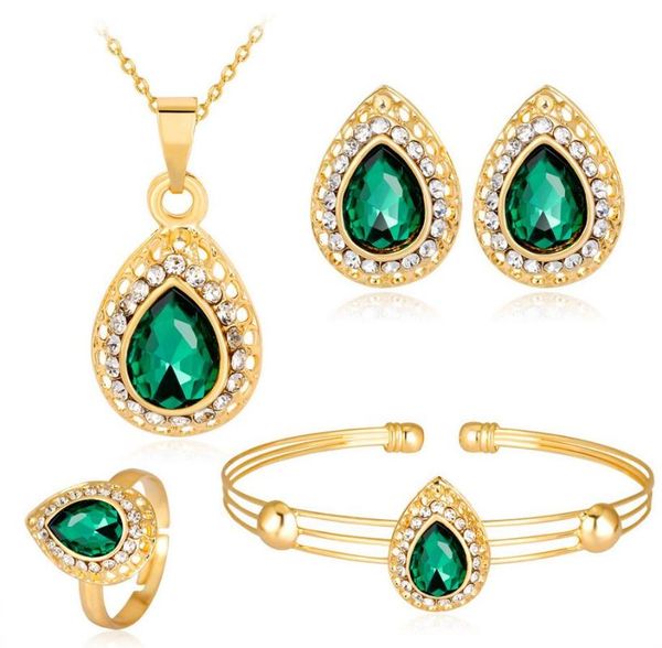 earrings & necklace hc vintage green red glass gem women bridal jewelry set cute water drop pendant girl childern kids t, Silver
earrings & necklace hc vintage green red glass gem women bridal jewelry set cute water drop pendant girl childern kids t, Silver