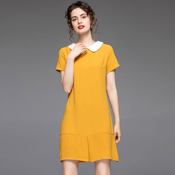 casual solid woman wearing short sleeves peter pan fancy french collar stylish dress thin summer waist high women's dresses kysg, Black;gray
casual solid woman wearing short sleeves peter pan fancy french collar stylish dress thin summer waist high women's dresses kysg, Black;gray
