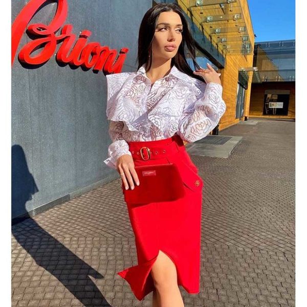 range attacked skirt multi-color pencil high waist division fashion belt decoration bandage profession, Black
range attacked skirt multi-color pencil high waist division fashion belt decoration bandage profession, Black