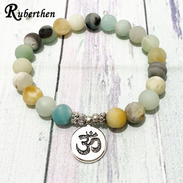 beaded, strands ruberthen 8 mm matte amazonite bracelet women`s ohm charm meditationyoga baracelet trendy mala beads energy jewelry, Black
beaded, strands ruberthen 8 mm matte amazonite bracelet women`s ohm charm meditationyoga baracelet trendy mala beads energy jewelry, Black