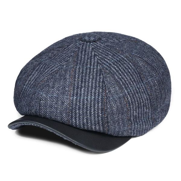 berets men beret hats winter warm genuine leather woolen octagonal painter caps male retro british sboy blue plaid stripes bonnet, Blue;gray
berets men beret hats winter warm genuine leather woolen octagonal painter caps male retro british sboy blue plaid stripes bonnet, Blue;gray