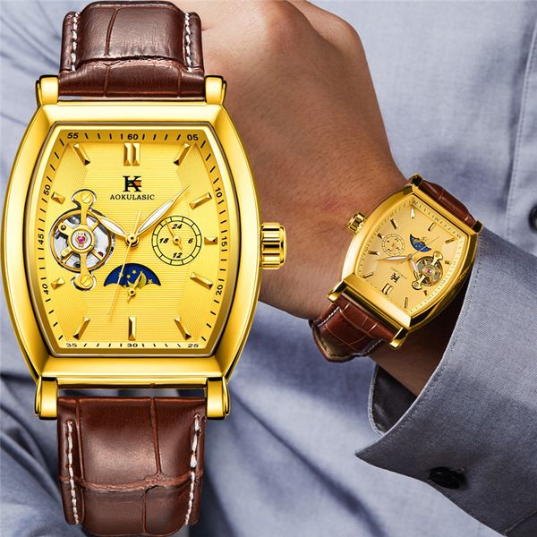 aokulasic automatic mechanical men's watch military army sports male clock fire luxury gold real learn man's 012, Slivery;brown
aokulasic automatic mechanical men's watch military army sports male clock fire luxury gold real learn man's 012, Slivery;brown