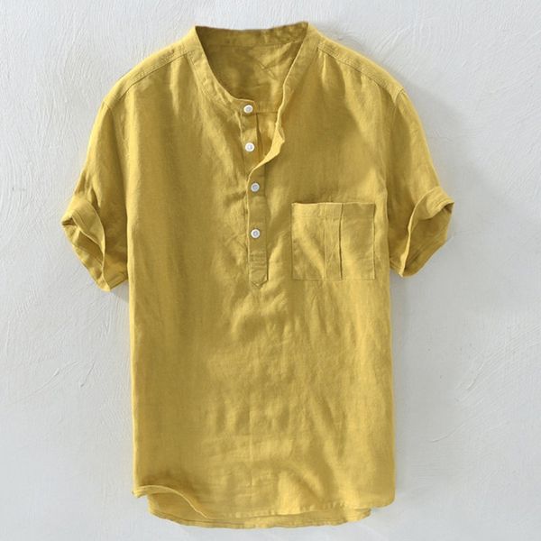 shirt men's summer new pure color cotton hemp button short sleeves fashion large size blouse shirts for men, White;black
shirt men's summer new pure color cotton hemp button short sleeves fashion large size blouse shirts for men, White;black