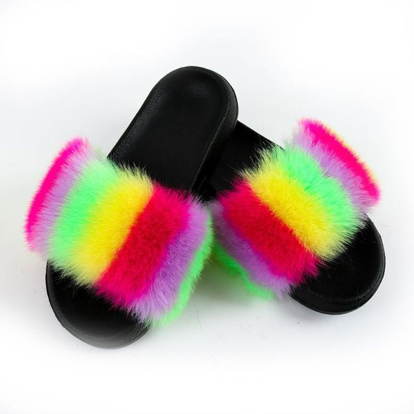 slippers woman furry summer fur home indoor shoes fluffy luxury rainbow color cute fashion women sandals ladie, Black
slippers woman furry summer fur home indoor shoes fluffy luxury rainbow color cute fashion women sandals ladie, Black