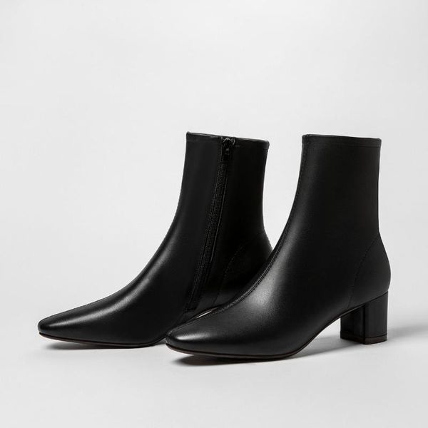 boots side zipper women's genuine leather square toe shoes woman high heels 2021 winter office lady party ankle size 40, Black
boots side zipper women's genuine leather square toe shoes woman high heels 2021 winter office lady party ankle size 40, Black
