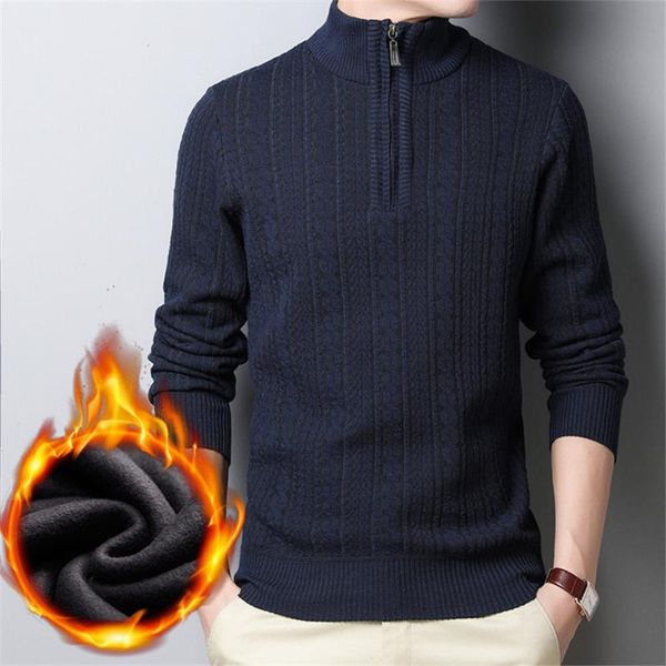 men's sweaters clothes winter arrival fashion striped thick warm knitted cotton liner zipper turtleneck sweater pullover men c2005, White;black
men's sweaters clothes winter arrival fashion striped thick warm knitted cotton liner zipper turtleneck sweater pullover men c2005, White;black