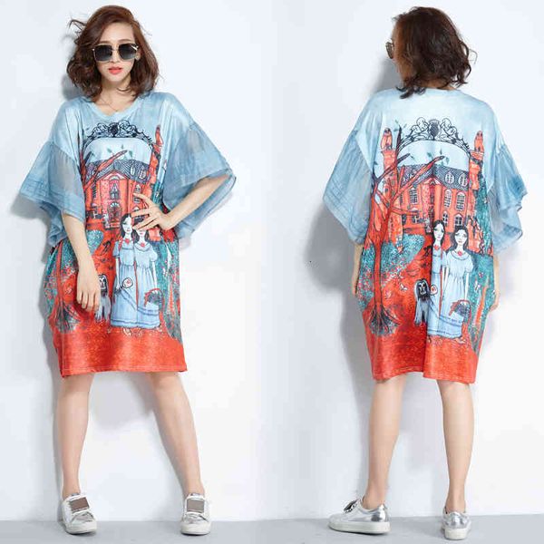 t shirts plus size korean style summer long t-shirt women cartoon print t loose petal sleeve tee shirt femme student clothing, White
t shirts plus size korean style summer long t-shirt women cartoon print t loose petal sleeve tee shirt femme student clothing, White