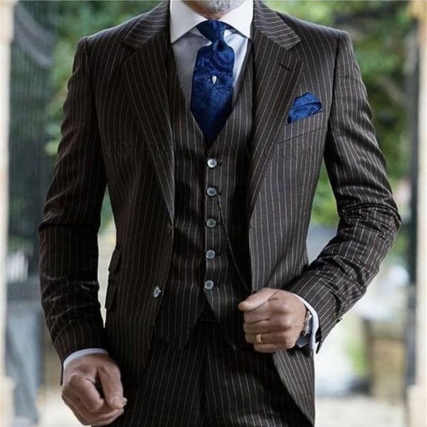 men's suits & blazers dark grey stripe mens 3 pieces suit terno slim fit formal office wedding groom tuxedo tailcoat for male fashion c, White;black
men's suits & blazers dark grey stripe mens 3 pieces suit terno slim fit formal office wedding groom tuxedo tailcoat for male fashion c, White;black