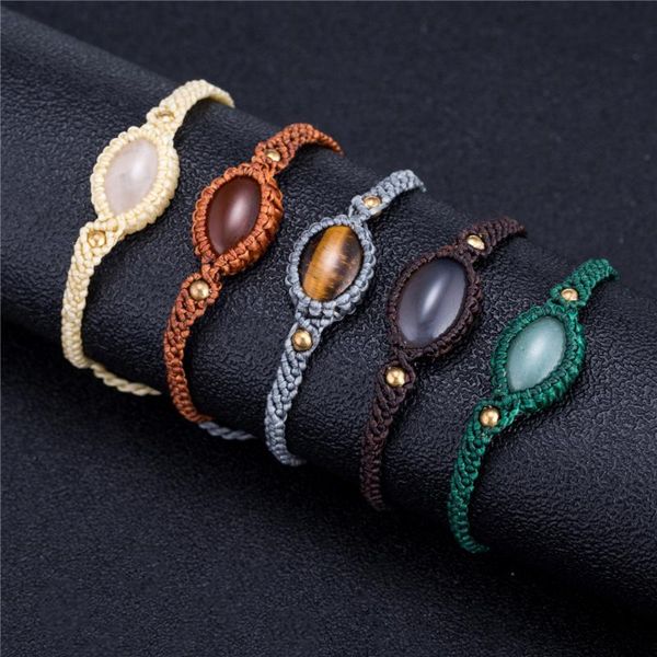 charm bracelets 2021 macrame hand-woven bracelet natural stone for women ethnic wax rope length adjustable jewelry, Golden;silver
charm bracelets 2021 macrame hand-woven bracelet natural stone for women ethnic wax rope length adjustable jewelry, Golden;silver