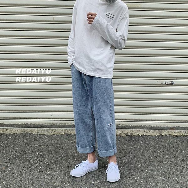 summer solid color casual jeans men korean fashion loose straight-leg harajuku streetwear retro wide-leg pants men's, Blue
summer solid color casual jeans men korean fashion loose straight-leg harajuku streetwear retro wide-leg pants men's, Blue