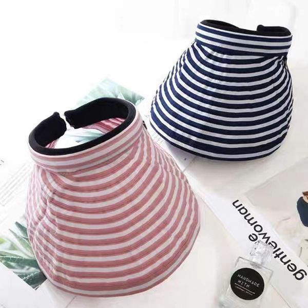 fashion stripe visor sun cap causal empty beach sunscreen hat outdoor travel folding wide brim sun hat lj-tta605, Blue;gray
fashion stripe visor sun cap causal empty beach sunscreen hat outdoor travel folding wide brim sun hat lj-tta605, Blue;gray