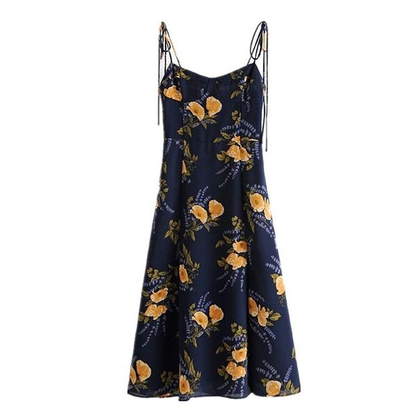 vintage french blue floral print bandage spaghetti strap midi dress retro women lacing up sling slit vestido summer casual dresses, Black;gray
vintage french blue floral print bandage spaghetti strap midi dress retro women lacing up sling slit vestido summer casual dresses, Black;gray