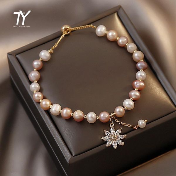 charm bracelets natural baroque pearl zircon flower color matching elegant accessories for woman korean fashion jewelry wedding girls, Golden;silver
charm bracelets natural baroque pearl zircon flower color matching elegant accessories for woman korean fashion jewelry wedding girls, Golden;silver