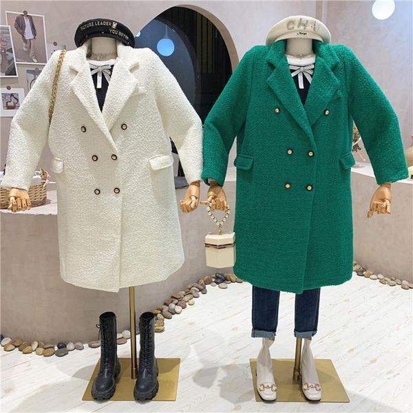 women's wool & blends clothing 2021 autumn winter medium length double breasted long sleeve tweed coat woolen overcoat, Black
women's wool & blends clothing 2021 autumn winter medium length double breasted long sleeve tweed coat woolen overcoat, Black
