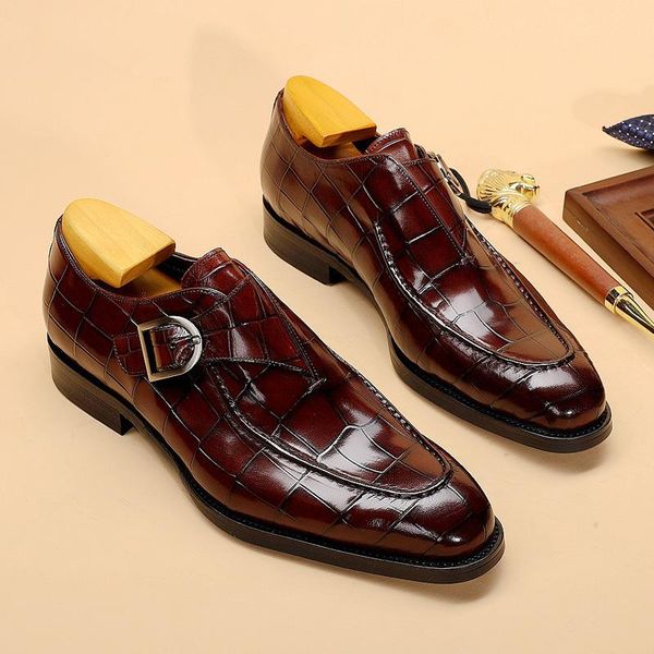 dress shoes spring men square toe monkshoes slip on business formal for crocodile pattern wedding, Black
dress shoes spring men square toe monkshoes slip on business formal for crocodile pattern wedding, Black