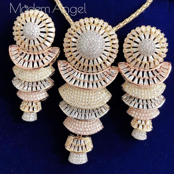 earrings & necklace modemangel luxury trendy geometry design zircon earring jewelry sets for women wedding dubai bridal, Silver
earrings & necklace modemangel luxury trendy geometry design zircon earring jewelry sets for women wedding dubai bridal, Silver
