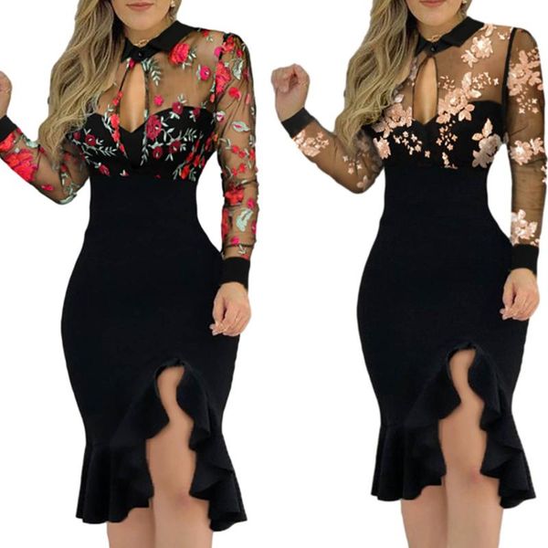 casual dresses oversized autumn retro embroidery sequins women cutout flower lace lapel dress ladies mesh long sleeve slim, Black;gray
casual dresses oversized autumn retro embroidery sequins women cutout flower lace lapel dress ladies mesh long sleeve slim, Black;gray