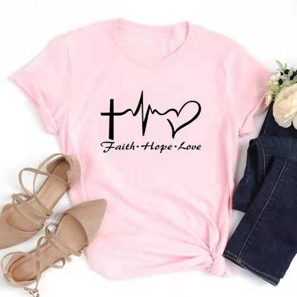 women's t-shirt 100% cotton t shirt faith hope love letter heart print women short sleeve o neck loose tshirt summer causal tee, White
women's t-shirt 100% cotton t shirt faith hope love letter heart print women short sleeve o neck loose tshirt summer causal tee, White