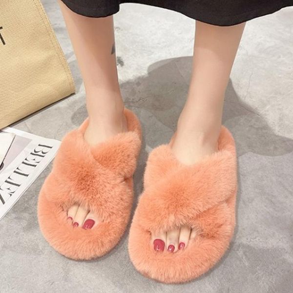 slippers 2021 women furry fur soft slides ladies plush fluffy winter warm house cross non-slip thick bottom flat sandals, Black
slippers 2021 women furry fur soft slides ladies plush fluffy winter warm house cross non-slip thick bottom flat sandals, Black