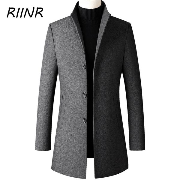 riinr 2021 new autumn and winter mid-length classic solid color busins woolen men's trench coat, Black;brown
riinr 2021 new autumn and winter mid-length classic solid color busins woolen men's trench coat, Black;brown