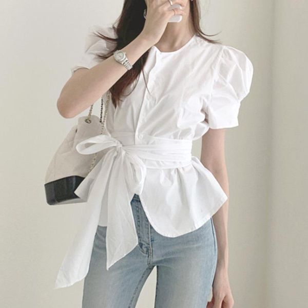women's blouses & shirts tvvovvin solid bandage bow puff sleeve summer women single breasted korean chic elegant blusas mujer 4pe8, White
women's blouses & shirts tvvovvin solid bandage bow puff sleeve summer women single breasted korean chic elegant blusas mujer 4pe8, White