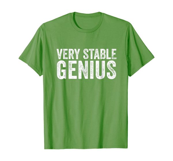 very stable genius t-shirt, funny anti-trump tshirt, White;black