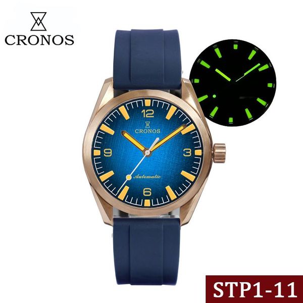 wristwatches cronos men watch bronze cusn8 automatic stp 1-11 swiss movement sapphire crystal leather rubber strap, Slivery;brown
wristwatches cronos men watch bronze cusn8 automatic stp 1-11 swiss movement sapphire crystal leather rubber strap, Slivery;brown