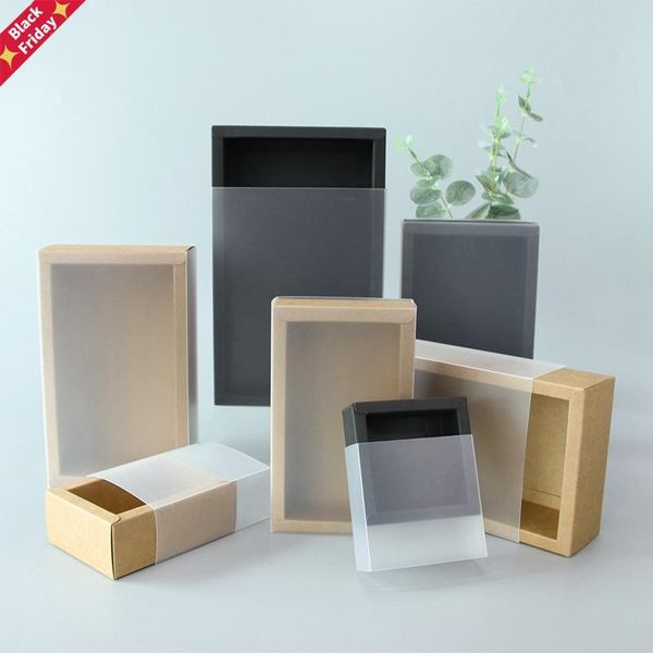 5pcs/ 10pcs/ kraft paper gift box pvc transparent window black packaging candy wedding exquisite card display wrap
5pcs/ 10pcs/ kraft paper gift box pvc transparent window black packaging candy wedding exquisite card display wrap
