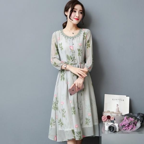casual dresses 2021 summer arival round collar plus size s-xxl flower printed three-quarter sleeve woman chiffon dress da877, Black;gray
casual dresses 2021 summer arival round collar plus size s-xxl flower printed three-quarter sleeve woman chiffon dress da877, Black;gray