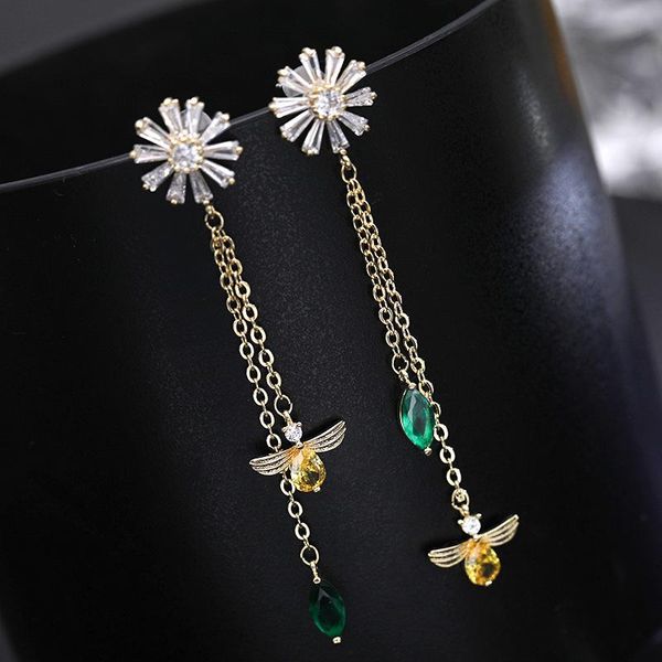 dangle & chandelier cute bee flower earrings for women 2021 fashion long water drop daisy dangler zirconia stud earring sweet wedding jewelr, Silver
dangle & chandelier cute bee flower earrings for women 2021 fashion long water drop daisy dangler zirconia stud earring sweet wedding jewelr, Silver