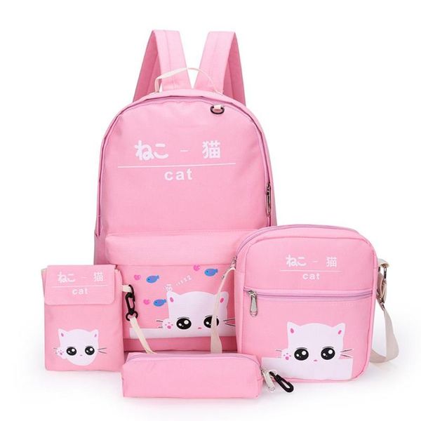 backpack 4pcs/set japan and south korea cartoon cute cat shoulder bag small fresh printing preppy style student
backpack 4pcs/set japan and south korea cartoon cute cat shoulder bag small fresh printing preppy style student