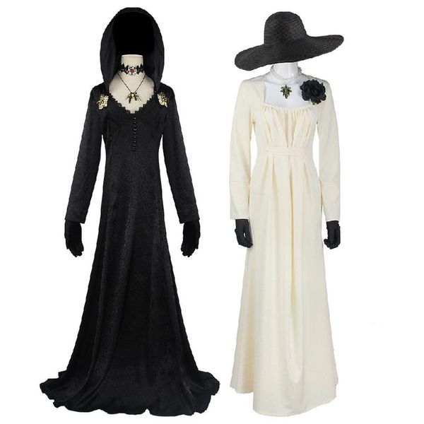 evil village cosplay costume lady scary halloween vampire dress outfits carnival suit movie black/white long dress for women
evil village cosplay costume lady scary halloween vampire dress outfits carnival suit movie black/white long dress for women