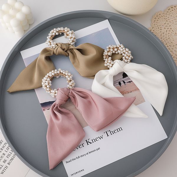 2021 summer elastic bands solid color white rubber band bowknot beaded rope multifunctional sunny beach hair tie, Pink
2021 summer elastic bands solid color white rubber band bowknot beaded rope multifunctional sunny beach hair tie, Pink