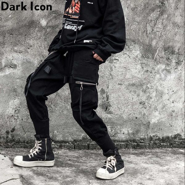 side zipper pockets cargo pants men hip hop jogging pants street fashion men's pants trousers 210603, Black
side zipper pockets cargo pants men hip hop jogging pants street fashion men's pants trousers 210603, Black