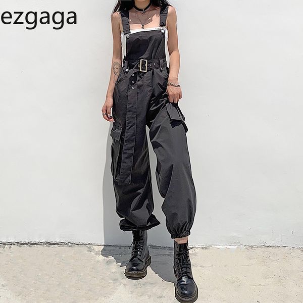 ezgaga rompers womens jumpsuit sleeveless autumn big pocket high waist cargo overalls belt solid straight loose streetwear 210430, Black;white
ezgaga rompers womens jumpsuit sleeveless autumn big pocket high waist cargo overalls belt solid straight loose streetwear 210430, Black;white