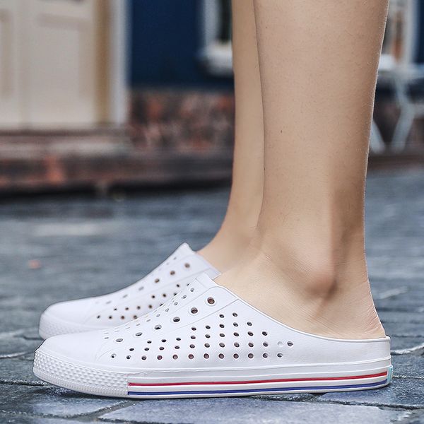 summer beach shoes new fashion lovers hole shoes soft bottom sandals outdoor hollow out half drag, Black
summer beach shoes new fashion lovers hole shoes soft bottom sandals outdoor hollow out half drag, Black