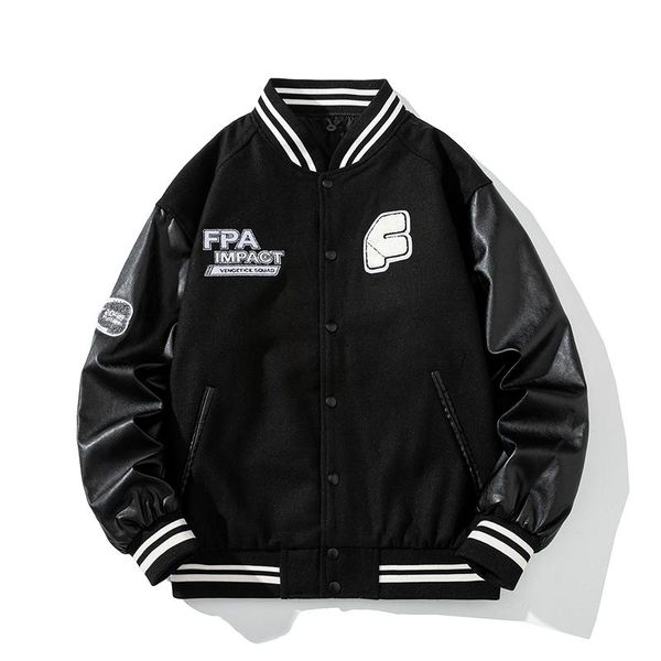 men's jackets men harajuku streetwear patchwork color hat detachable male outerwear baseball coats brand clothing, Black;brown
men's jackets men harajuku streetwear patchwork color hat detachable male outerwear baseball coats brand clothing, Black;brown