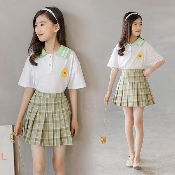 clothing sets 2021 summer children college style clothes girls short sleeve shirt + plaid skirts 2 pieces teenage 12 14 years old wear, White
clothing sets 2021 summer children college style clothes girls short sleeve shirt + plaid skirts 2 pieces teenage 12 14 years old wear, White