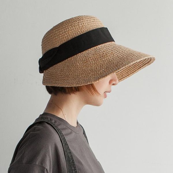 wide brim hats spring and summer raffia grass rear edge bowknot straw hat female foldable beach sun big eaves sunscreen bucket, Blue;gray
wide brim hats spring and summer raffia grass rear edge bowknot straw hat female foldable beach sun big eaves sunscreen bucket, Blue;gray