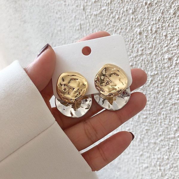 fashion geometric irregular disc folds gold silver color metal stud earrings for women gift party jewelry, Golden;silver
fashion geometric irregular disc folds gold silver color metal stud earrings for women gift party jewelry, Golden;silver