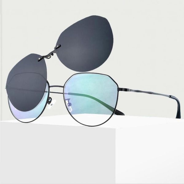 fashion sunglasses frames titanium alloy men business myopia glasses frames, integrated magnetic clips tac polarized sunglasses, metal presc, Black
fashion sunglasses frames titanium alloy men business myopia glasses frames, integrated magnetic clips tac polarized sunglasses, metal presc, Black