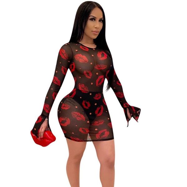 women summer sheer mesh bodycon dress long sleeve red lip print mini club dresses fishnet see through beach party casual, Black;gray
women summer sheer mesh bodycon dress long sleeve red lip print mini club dresses fishnet see through beach party casual, Black;gray