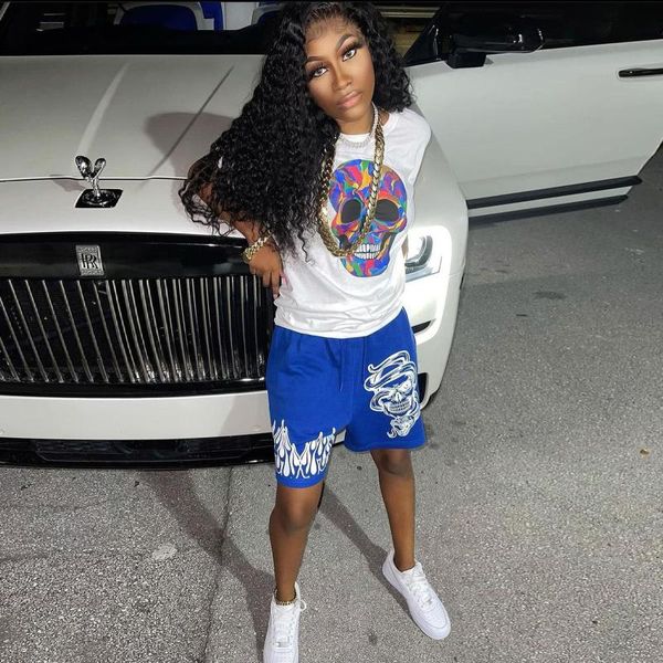 women's tracksuits fashion skull print two piece set for women lady round neck short sleeve t shirt+drawstring biker female loose, Gray
women's tracksuits fashion skull print two piece set for women lady round neck short sleeve t shirt+drawstring biker female loose, Gray