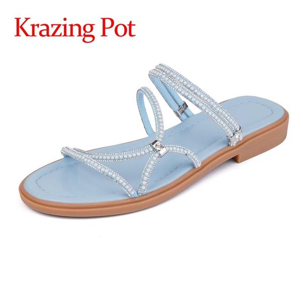krazing pot recommend arrival low heels open toe limmited concise style rhinestone fairly preppy sandals women l11, Black
krazing pot recommend arrival low heels open toe limmited concise style rhinestone fairly preppy sandals women l11, Black