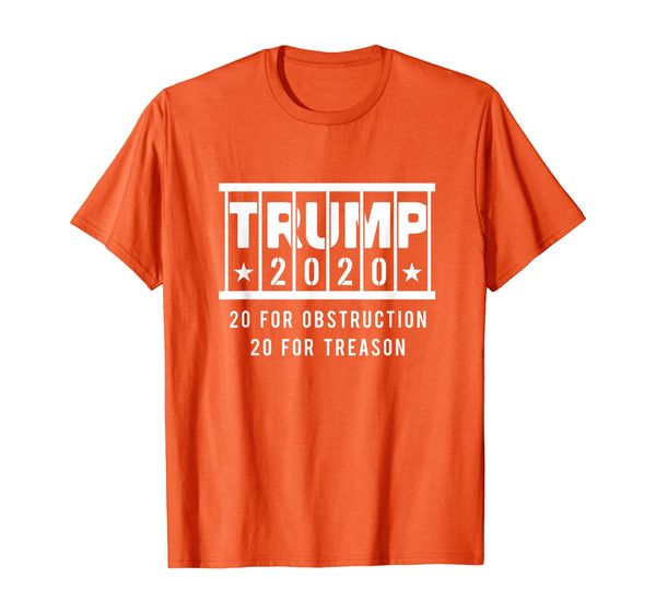 anti-trump 2020 clever parody obstruction and treason jail t-shirt, White;black
anti-trump 2020 clever parody obstruction and treason jail t-shirt, White;black