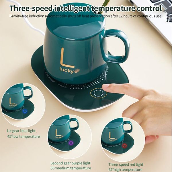 55 degree constant temperature cup office home coffee mug warmer smart thermostatic coasters mugs and warmer pad heater set new
55 degree constant temperature cup office home coffee mug warmer smart thermostatic coasters mugs and warmer pad heater set new