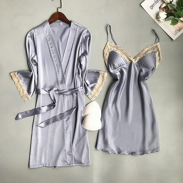 women's sleepwear robe set lace trim bridal wedding gift 2021 satin silky 2pcs suit intimate lingerie kimono bath gown homewear, Black;red
women's sleepwear robe set lace trim bridal wedding gift 2021 satin silky 2pcs suit intimate lingerie kimono bath gown homewear, Black;red